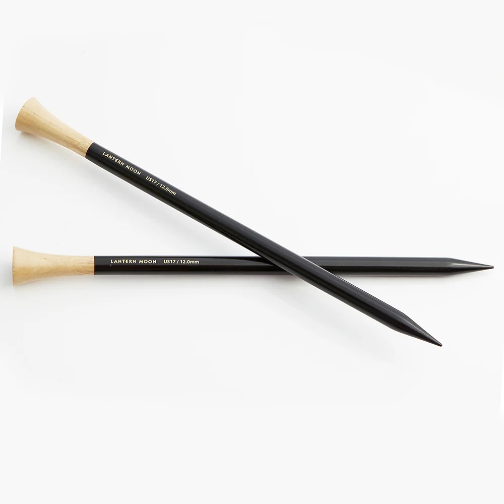 lantern moon US 17 / 12mm - ebony wood knitting needles - single point NWT